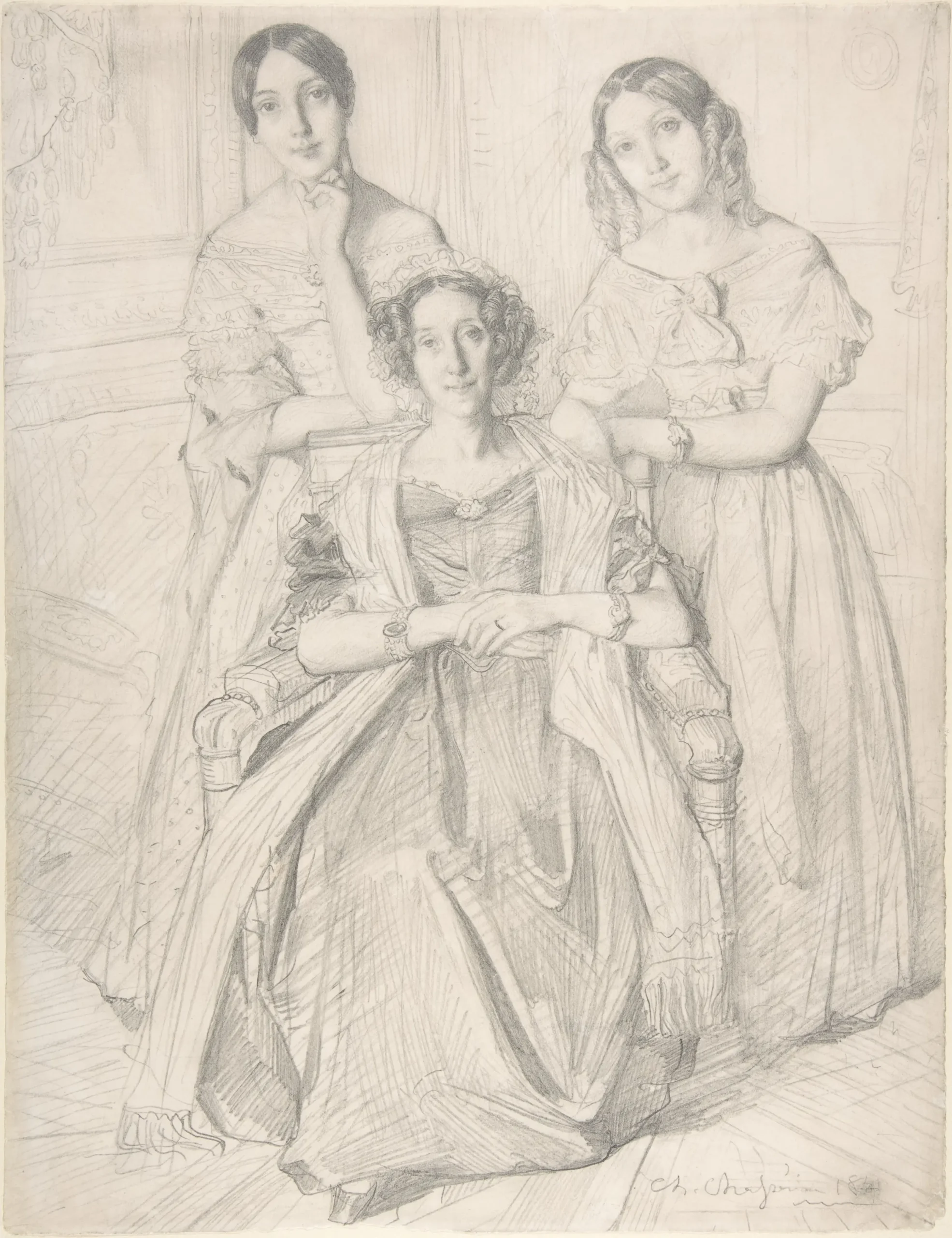 Barones Duperré ve Kızları (Theodore Chasseriau) Paris M.1841