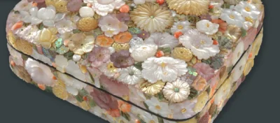 Fildişi Ve Sedef Süslemeli Kutu - Japonya XIX. YY.