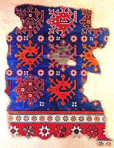 Fustat’ta Bulunan XIII. Yüzyıla Ait Bir Halı Parçası (Göthenburg Röhss Museet)
