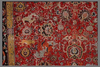 İran Yün Ve İpek Karışımı Halı XVI. YY. (metmuseum)