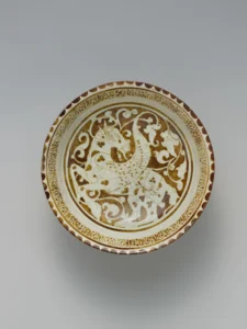 Kanatlı Atlı Parlak Toprak Kase - İran - XII. YY. (metmuseum)