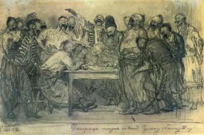 Kazaklar Türk Sultanına Mektup Yazıyor (İlya Efimovich Repin) M.1878