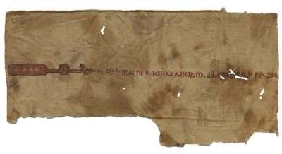 Kıpti Yazıtlı Kumaş - Bu… Misael [isim] Mutlulukta Kullan - Mısır Yün Goblen Dokuma M.810 (metmuseum)