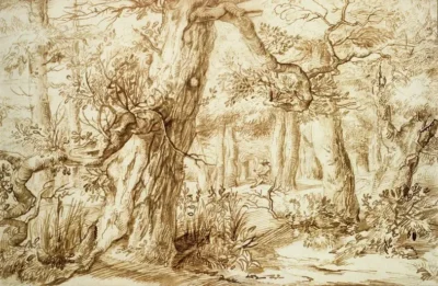 Ormanlık Bir Manzaradaki Sanatçı (Jan Lievens) M.1660