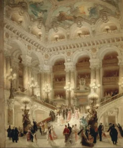Palais Garnier'in Merdivenleri - Opera Merdiveni Tablosu (Louis Beroud) M.1852