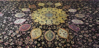 Safevi Hanedanlığı Yün Madalyon Ardabil Halısı -2- Maksud Kaşani İran M.1539 (Victoria Ve Albert Müzesi)