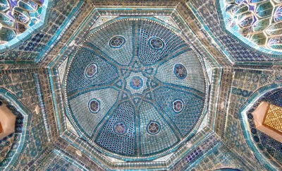 Şah-ı Zinde Külliyesi 4 - Emir Timur-Guragana'nın Oğlu Şah-ı Ruh'un Oğlu Abdulazizhanom-Son Ulugbek-Guragana Tarafından Yapılmıştır - Özbekistan Semerkant M.838