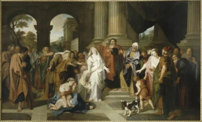 Suzanne Ve Yaşlılar Yağlıboya Tablosu - (Coypel Antoine) Paris XVII. YY. (Louvre Müzesi)