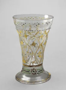 Yaldızlı Cam Ve Mücevherli Bardak-1 - M.1480 Venedik (Viyana Sanat Tarihi Müzesi)