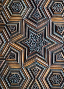 Yeşil Zaviye Camii Ahşap Kündekari Kapı Kanadı-1 - Sultan I. Mehmed M.1419 (Esra Özdil Durmuş)